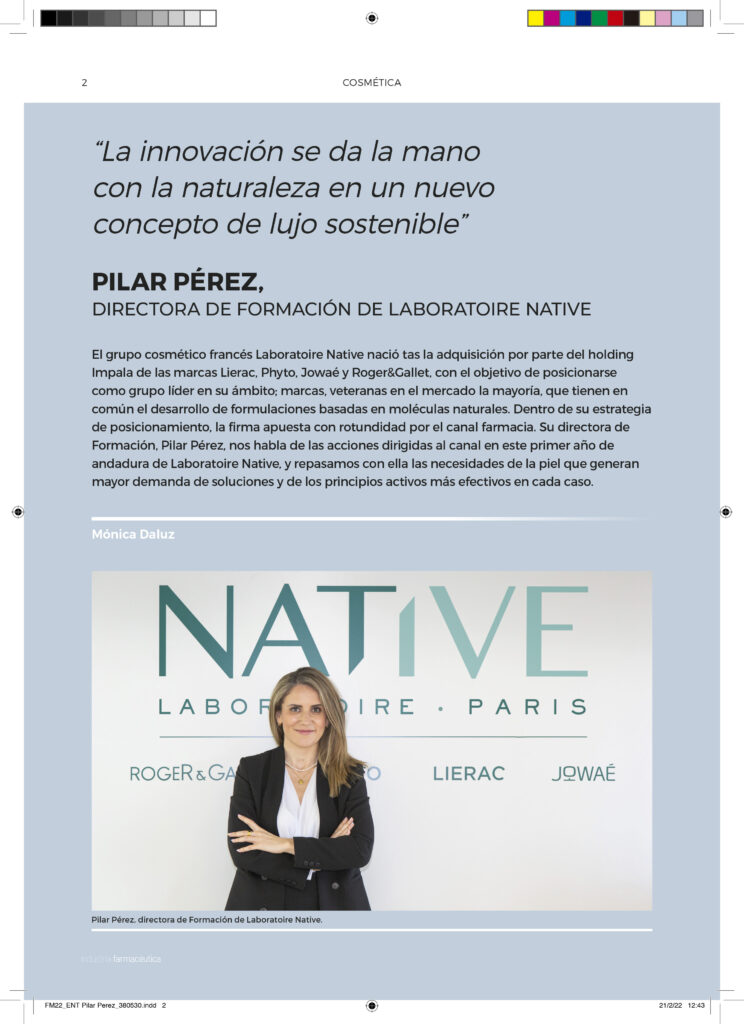 Pilar Pérez, Laboratoire Native